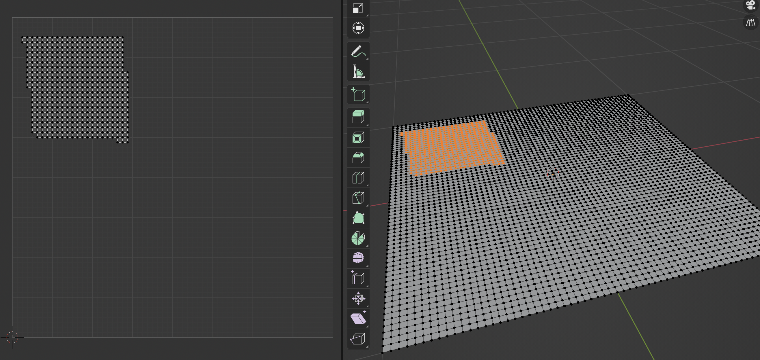 Subdivided plane